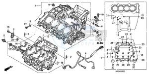 CB600FAA Europe Direct - (ED / ABS) drawing CRANKCASE