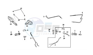 SHARK 50 E2 drawing CABLES / BRAKE LEVER