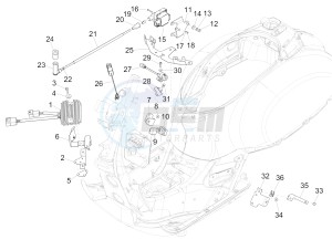 GTS 300 ie ABS (APAC) drawing Voltage Regulators - Electronic Control Units (ecu) - H.T. Coil