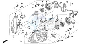 NSS250EX FORZA EX drawing HEADLIGHT