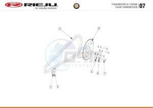 BYE-BIKE-25-KM-H-EURO4-HOLLAND-WHITE drawing CHAIN TRANSMISSION