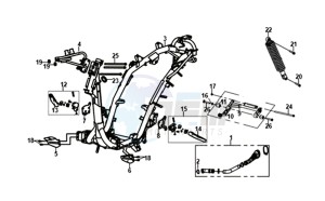 JET 14 45KMH 50 (L8) EU EURO4 drawing FRAME / ENGINE MOUNT