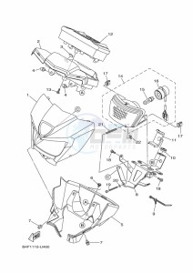 YFM700FWAD GRIZZLY 700 EPS (B4FC) drawing HEADLIGHT 2