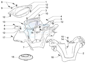 X9 125 Evolution drawing Handlebar Coverings