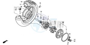 VT600CD2 drawing REAR WHEEL