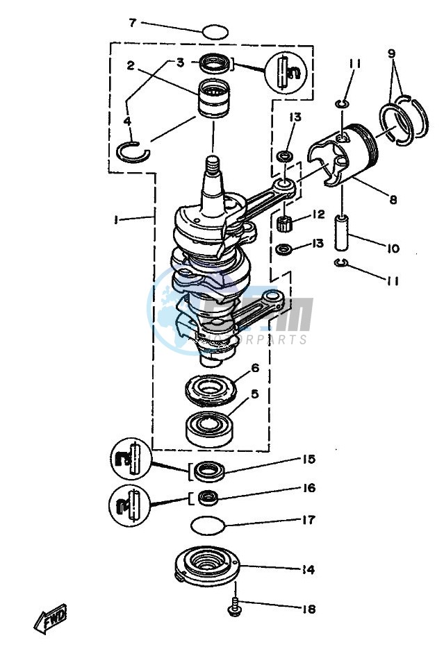 CRANKSHAFT--PISTON