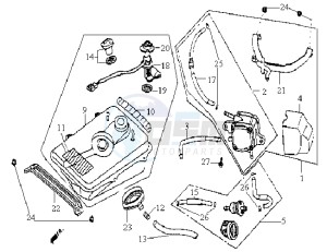 JUNGLE - drawing FUEL TANK - FUEL CUT