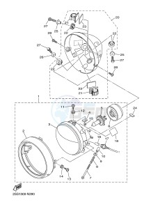 XVS1300CU XVS1300 CUSTOM (2SS3) drawing HEADLIGHT