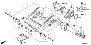 TRX500FEC drawing SWINGARM