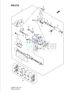 AN400Z drawing REAR CALIPER (AN400AL1 E19)