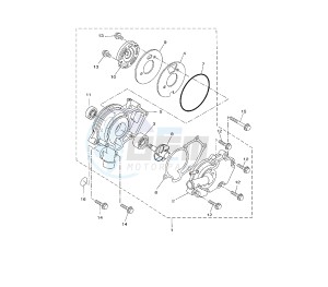 WR X 125 drawing WATER PUMP