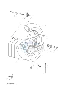 NS50N AEROX NAKED (1PL4) drawing FRONT WHEEL