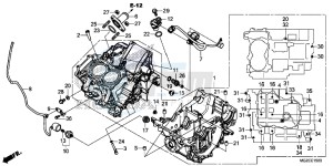 CB500FD CB500F UK - (E) drawing CRANKCASE