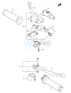 GZ250 (P19) drawing HANDLE LEVER (MODEL K2)