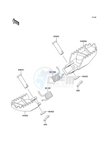 KX85 / KX85 II KX85-A5 EU drawing Footrests