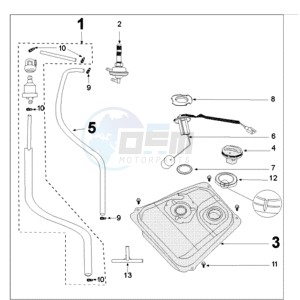 TWEET 50 X drawing TANK SMAL AND FUEL PUMP