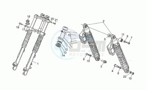 NTX 350 drawing Front/rear shock absorber