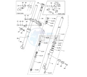 TT R 110 drawing FRONT FORK