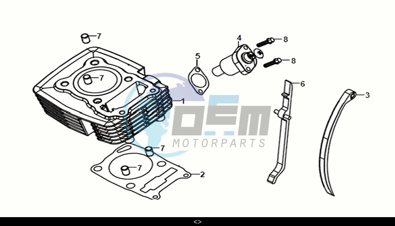 CYLINDER - CHAIN TENSIONED