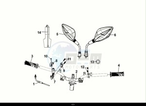 SYMPHONY ST 125 LC (XL12WW-EU) (E5) (M1) drawing CABLE - SWITCH - HANDLE LEVER