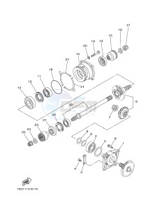 YXM700E YXM700PE YXM700PE (1XP4) drawing MIDDLE DRIVE GEAR