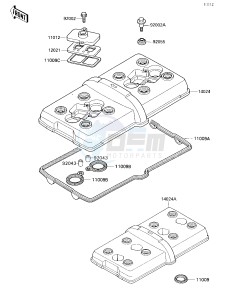 ZX 750 H [NINJA ZX-7] (H2) [NINJA ZX-7] drawing CYLINDER HEAD COVER