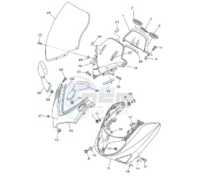 XP T-MAX 500 drawing FRONT BODY