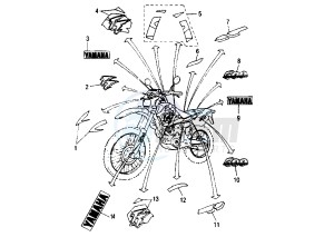 TT E 600 drawing EMBLEMS MY97-98