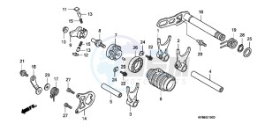 CRF250RB CRF250R ED drawing GEARSHIFT DRUM