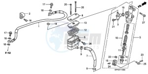 CBR125RW9 UK - (E) drawing RR. BRAKE MASTER CYLINDER