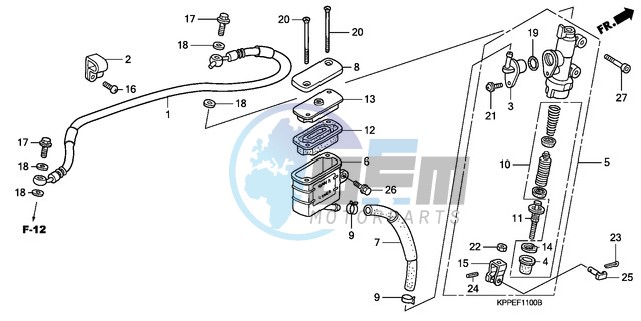 RR. BRAKE MASTER CYLINDER