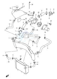 TL1000R (E2) drawing RADIATOR HOSE