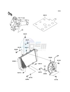 Z1000_ABS ZR1000ECF FR XX (EU ME A(FRICA) drawing Radiator