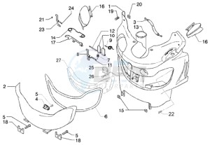 X9 250 Evolution drawing Front top case