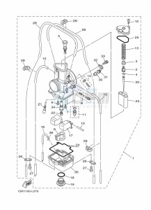 YZ125X (B1B5) drawing CARBURETOR