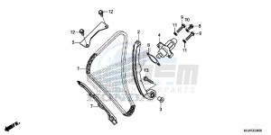 CBR500R England - (3ED) drawing CAM CHAIN/TENSIONER