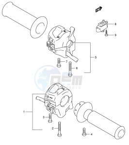 SV650 (E2) drawing HANDLE SWITCH (SV650SX SUX SY SUY SK1 SUK1 SK2 SUK2)