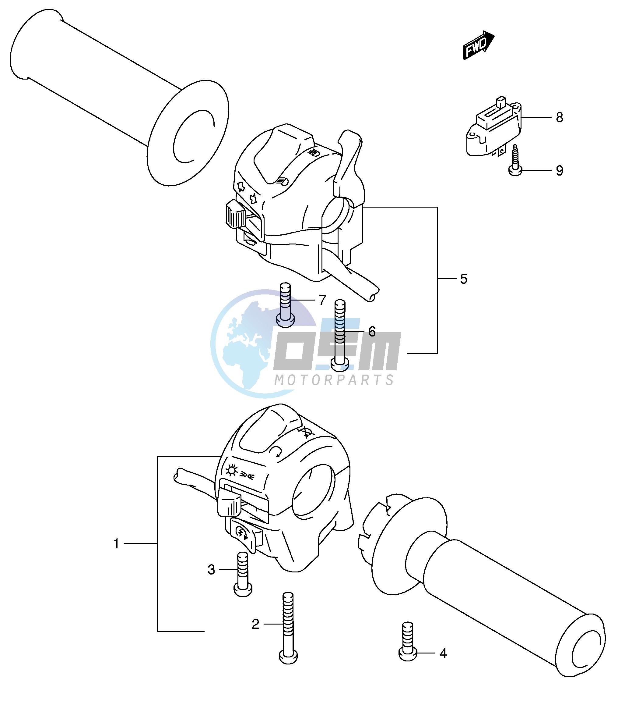 HANDLE SWITCH (SV650SX SUX SY SUY SK1 SUK1 SK2 SUK2)