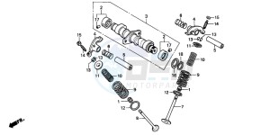 CB250 drawing CAMSHAFT/VALVE