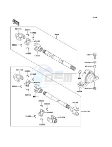 MULE 3010 DIESEL 4x4 KAF950B7F EU drawing Drive Shaft-Propeller