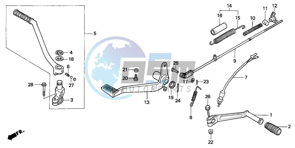 PEDAL/KICK STARTER ARM