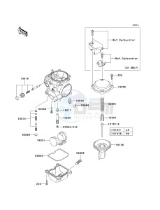 EX250 J [NINJA 250R] (J8F-J9FA) J9FA drawing CARBURETOR PARTS