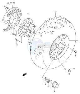 LT-A500F (E3-E28) drawing FRONT WHEEL