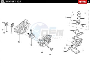 CENTURY-125-E4-BLACK drawing CYLINDER - CRANKSHAFT