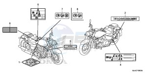 VT750C2SE Shadow - VT750C2S-E UK - (E) drawing CAUTION LABEL (VT750CS/ C2B/ C2S/ C)