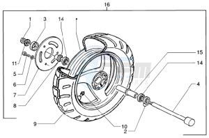 Runner 200 VXR 4t drawing Front wheel