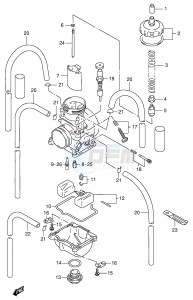 RM125 (E2) drawing CARBURETOR (MODEL T V)