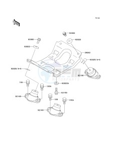 JH 750 F [SUPER SPORT XI] (F1-F2) [SUPER SPORT XI] drawing ENGINE MOUNT