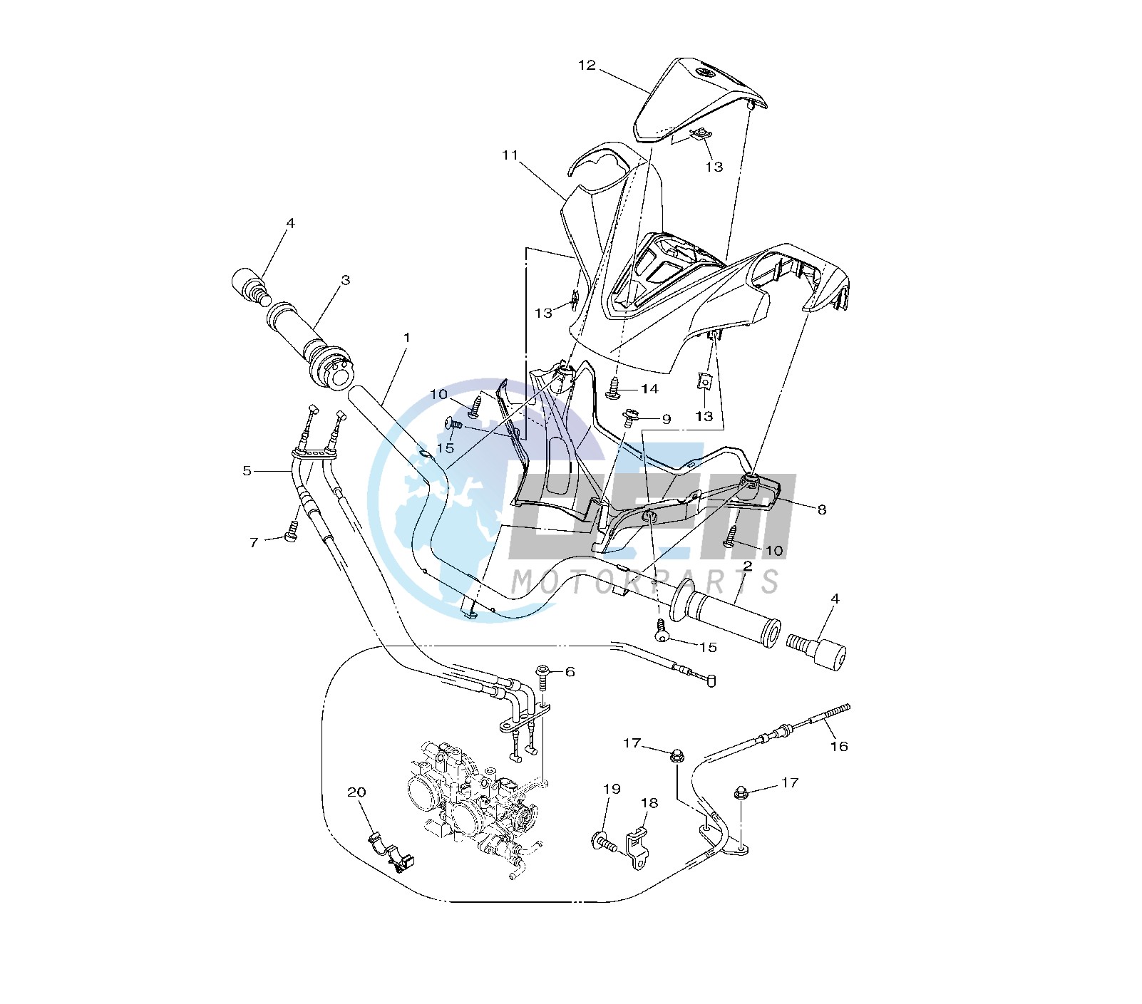 STEERING HANDLE AND CABLE