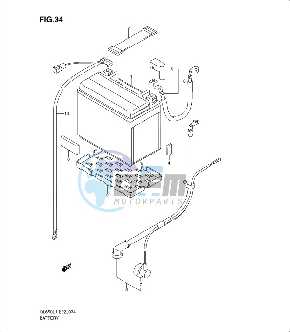 BATTERY (DL650AUEL1 E19)